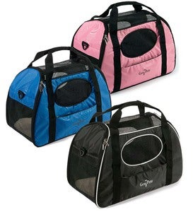 Large Soft-Sided Carry-Me Pet Carrier - Black with White Trim
