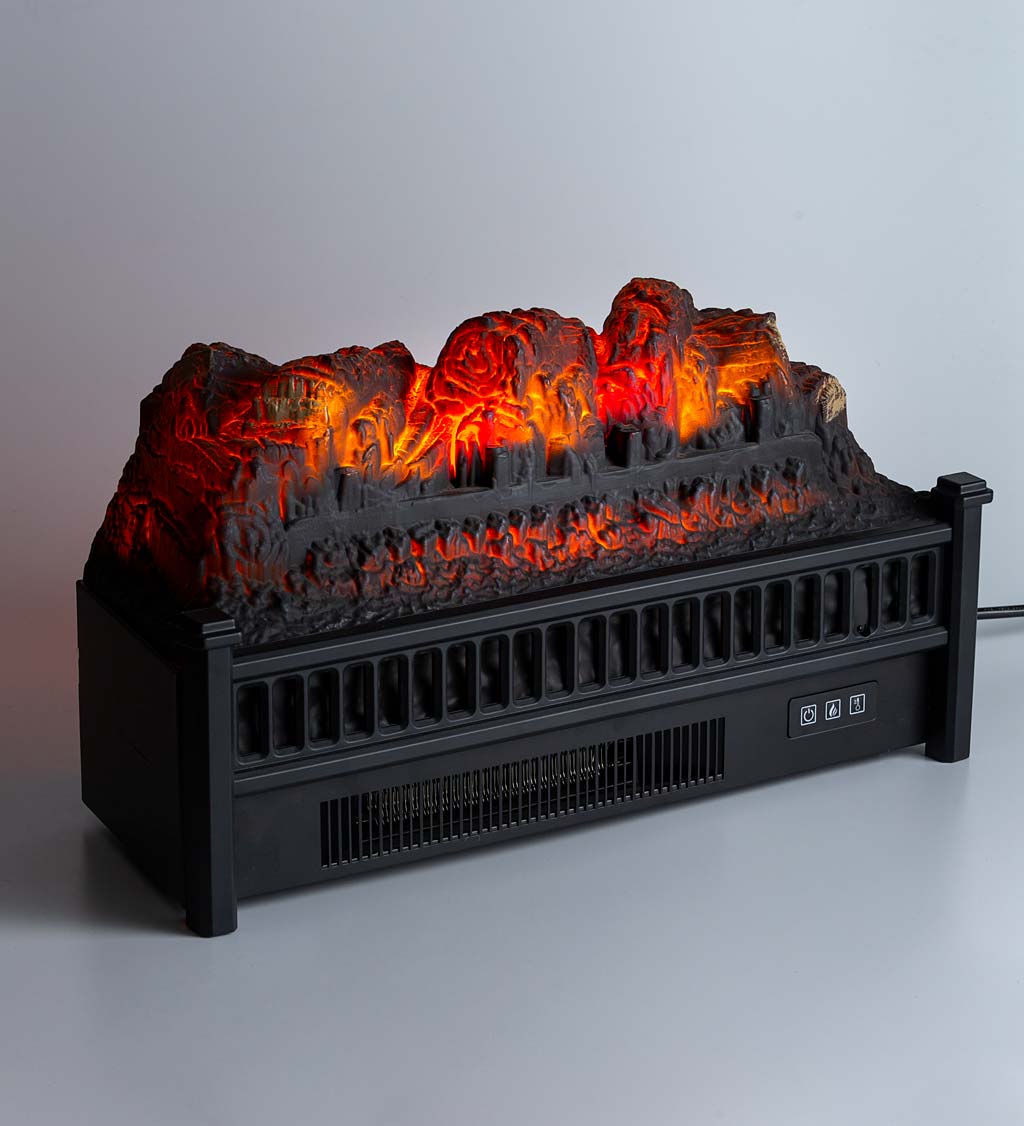 Electric Log Set with Adjustable Flame Settings and Remote Control