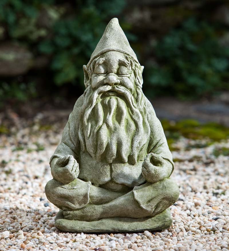 USA-Made Handcrafted Stone Big Fred Gnome Garden Statue