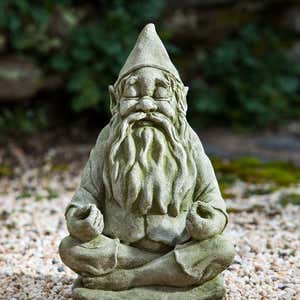 USA-Made Handcrafted Stone Big Fred Gnome Garden Statue
