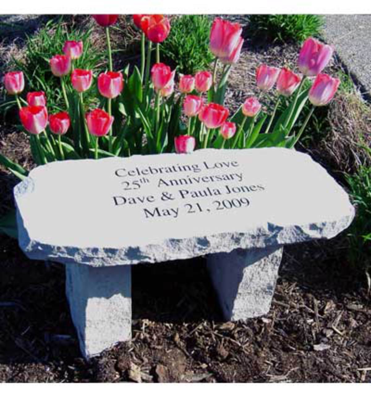 Large Engraved Memorial Bench PlowHearth