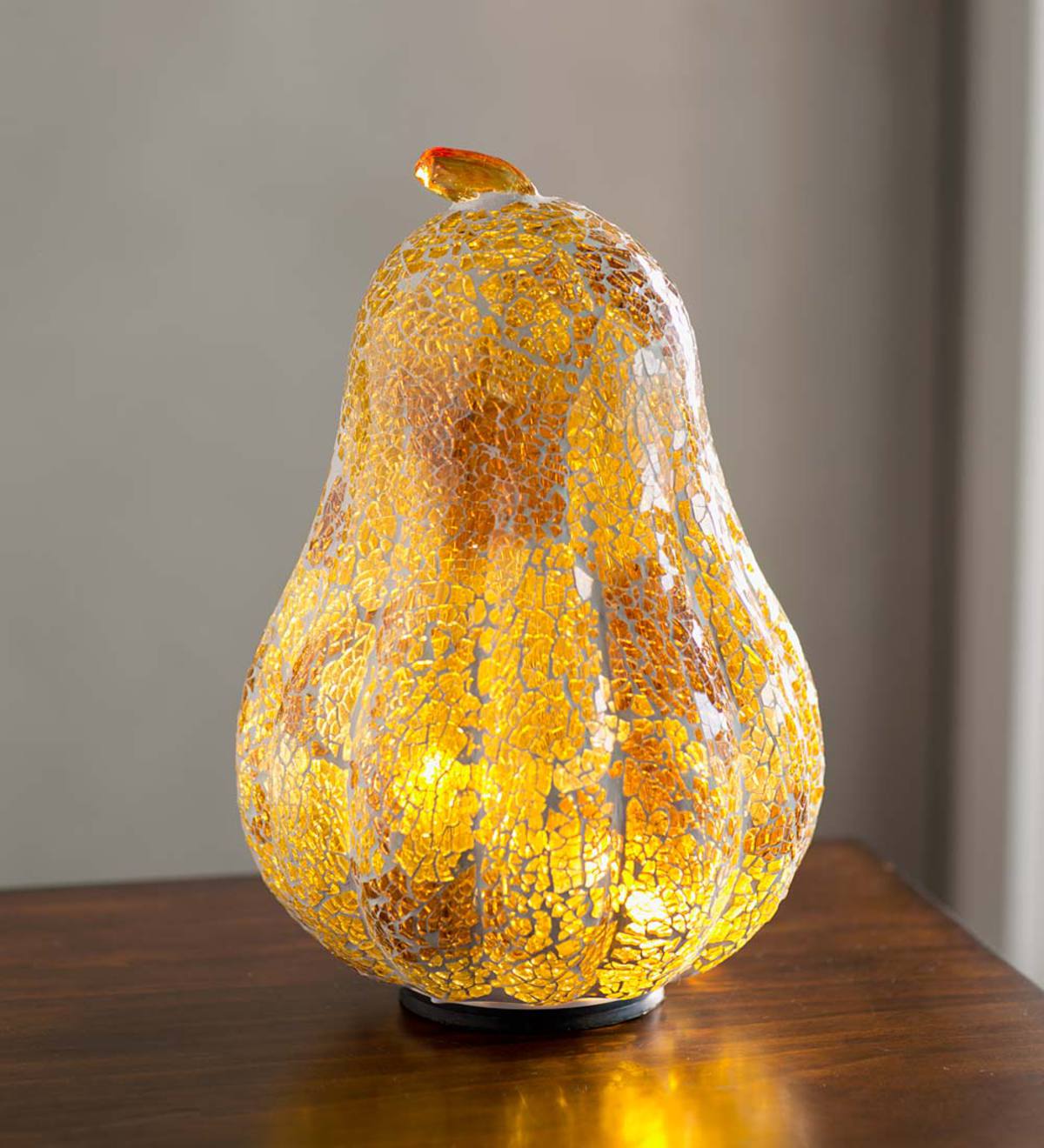 Indoor/Outdoor Illuminated Mosaic Gourd | PlowHearth