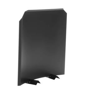USA-Made Stainless Steel Fireback in Black Finish