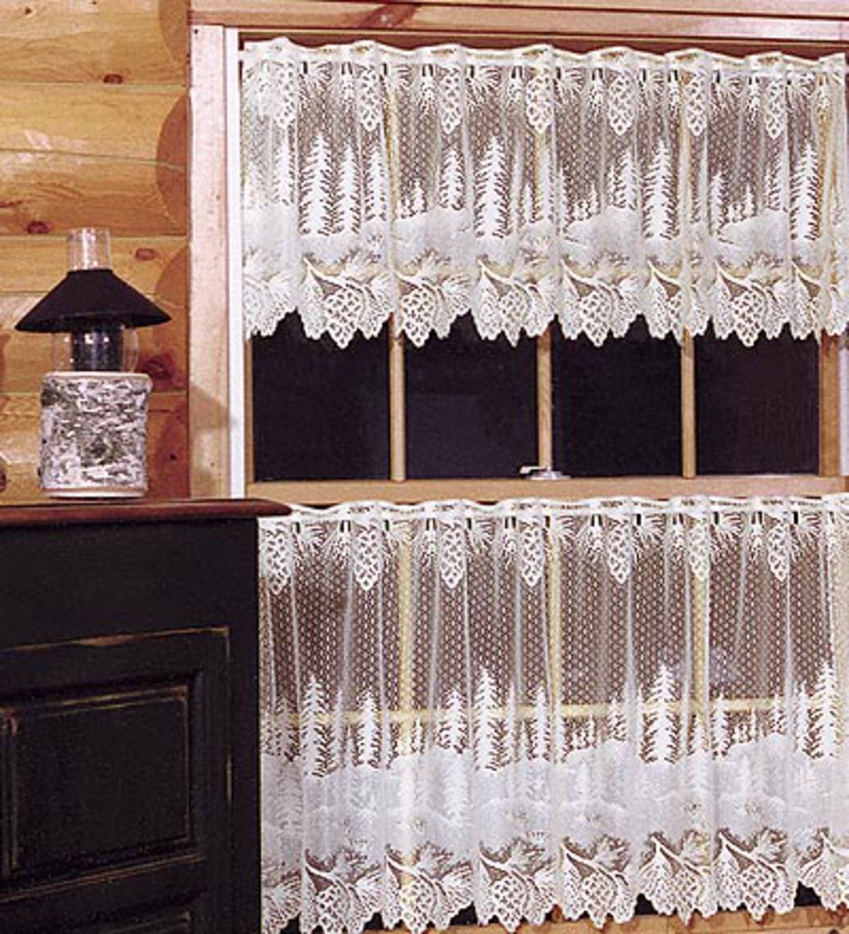 Pinecone Lace Valance And Tiers