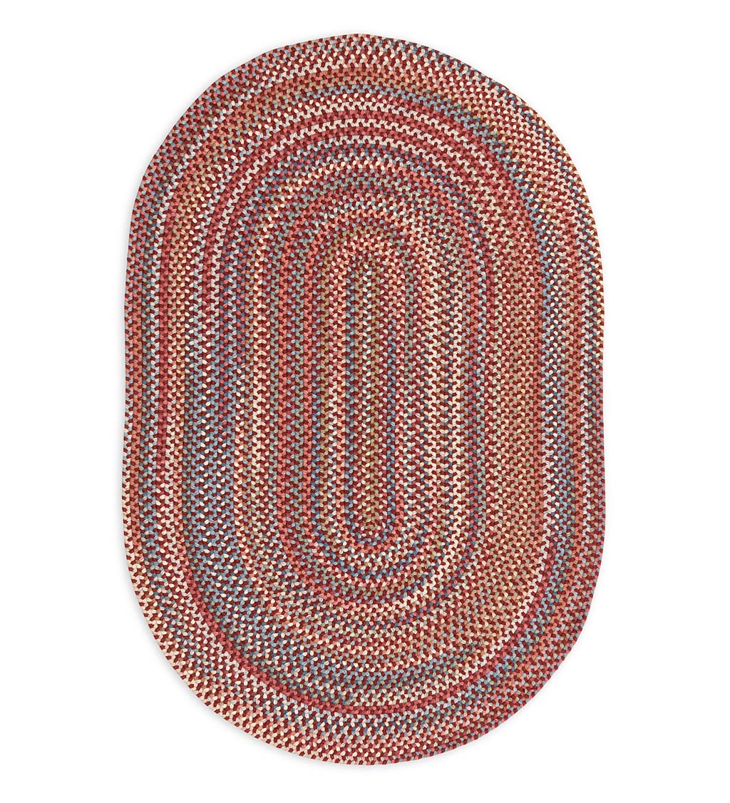 Blue Ridge Wool Oval Braided Rug, 7' x 9'