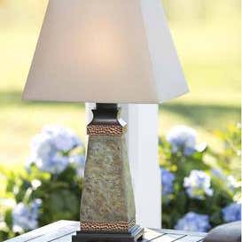 Weatherproof Slate Outdoor Table Lamp