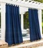 Grasscloth Outdoor Curtain Panel with Grommet Top