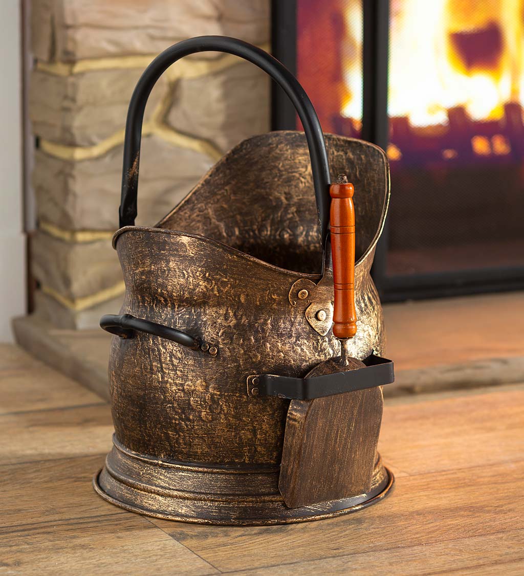 Fireplace Ash Bucket And Shovel