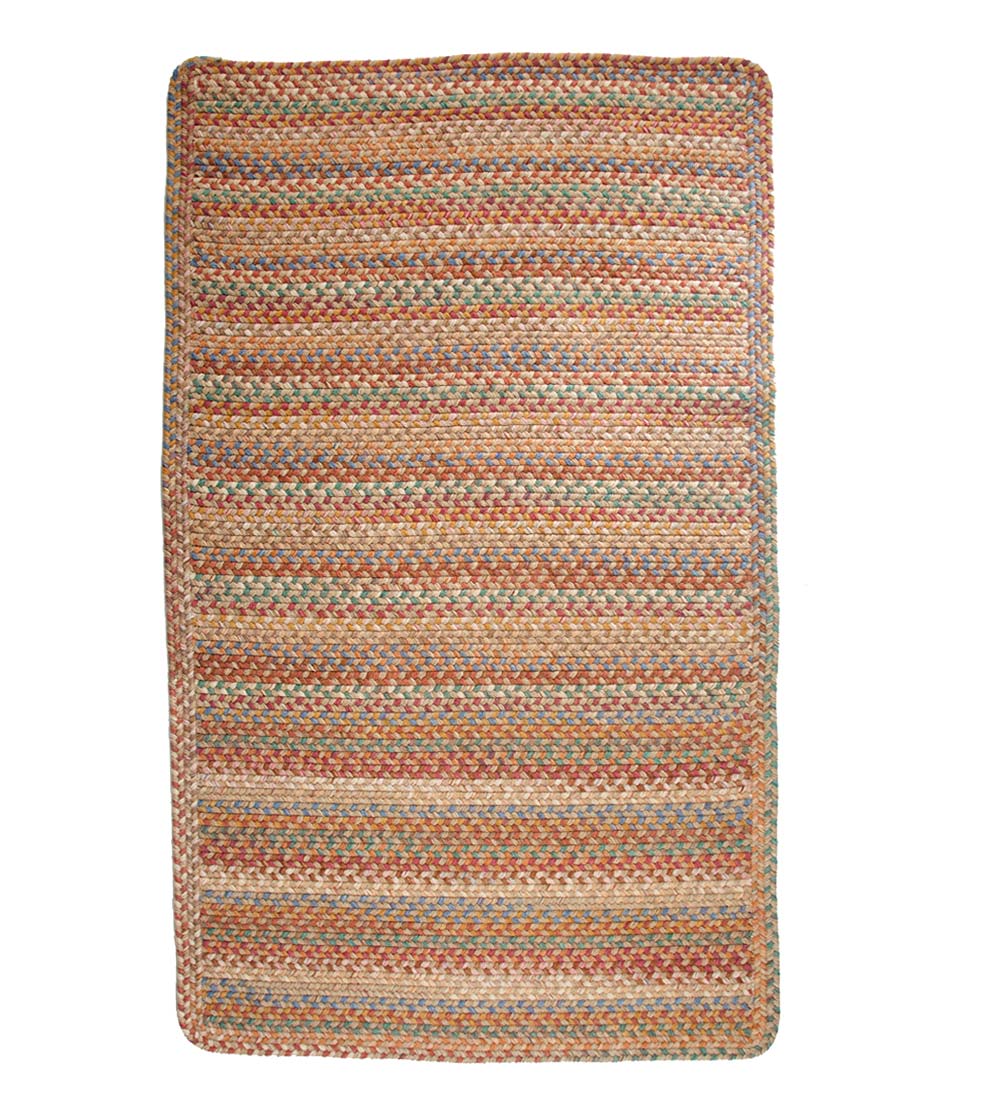 Blue Ridge Rectangle Wool Braided Rug, 8' x 11'