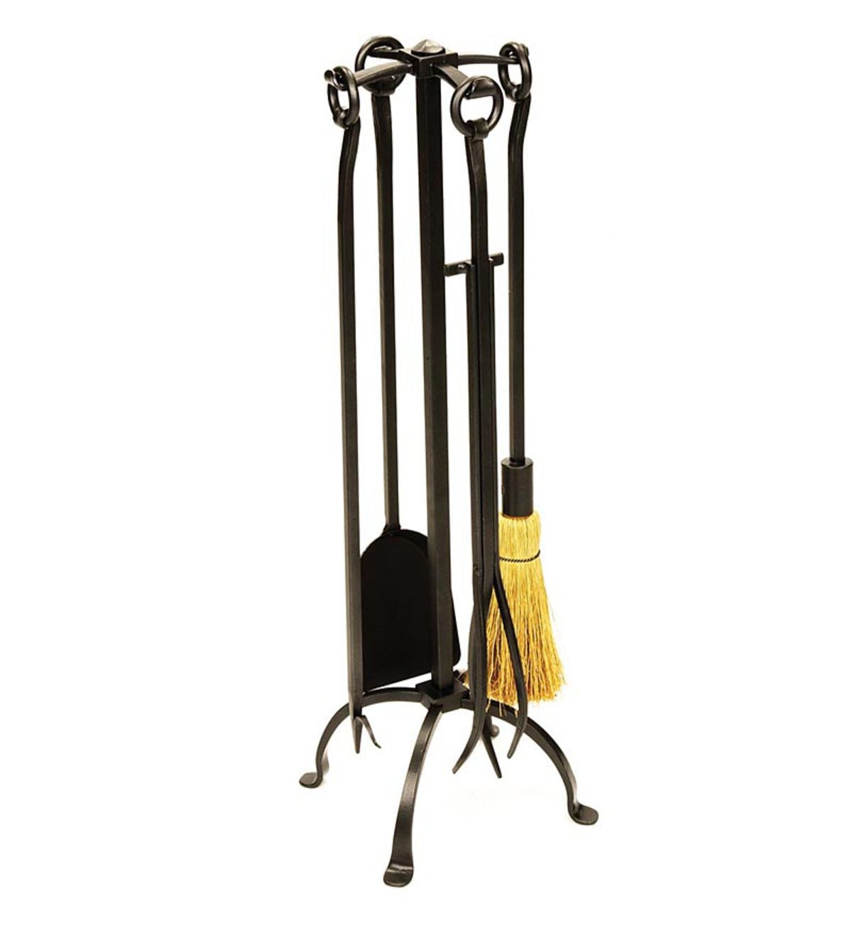 English Country 4-Piece Fireplace Tool Set In Graphite Finish
