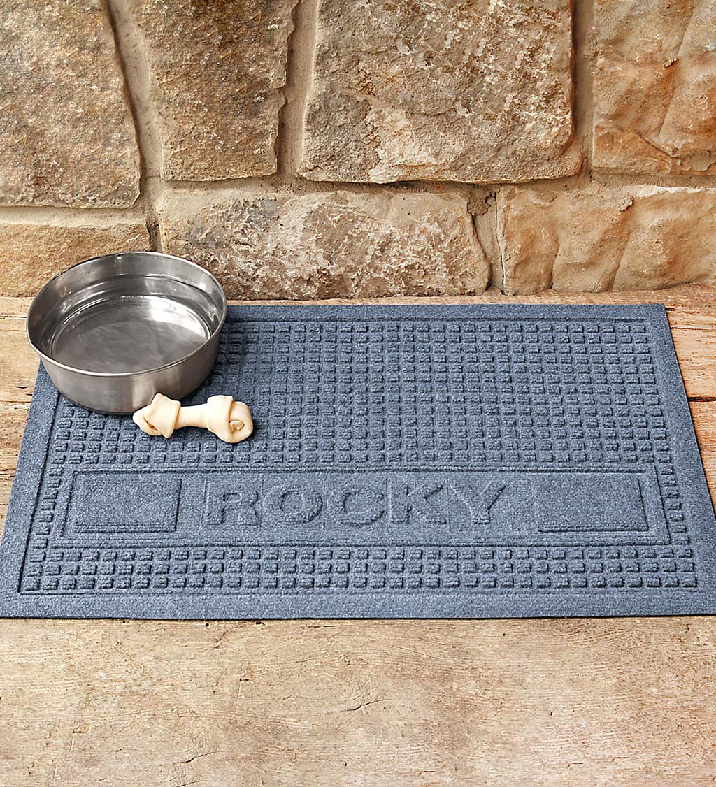 Personalized Waterhog Squares Pet Doormat, 18" x 28"