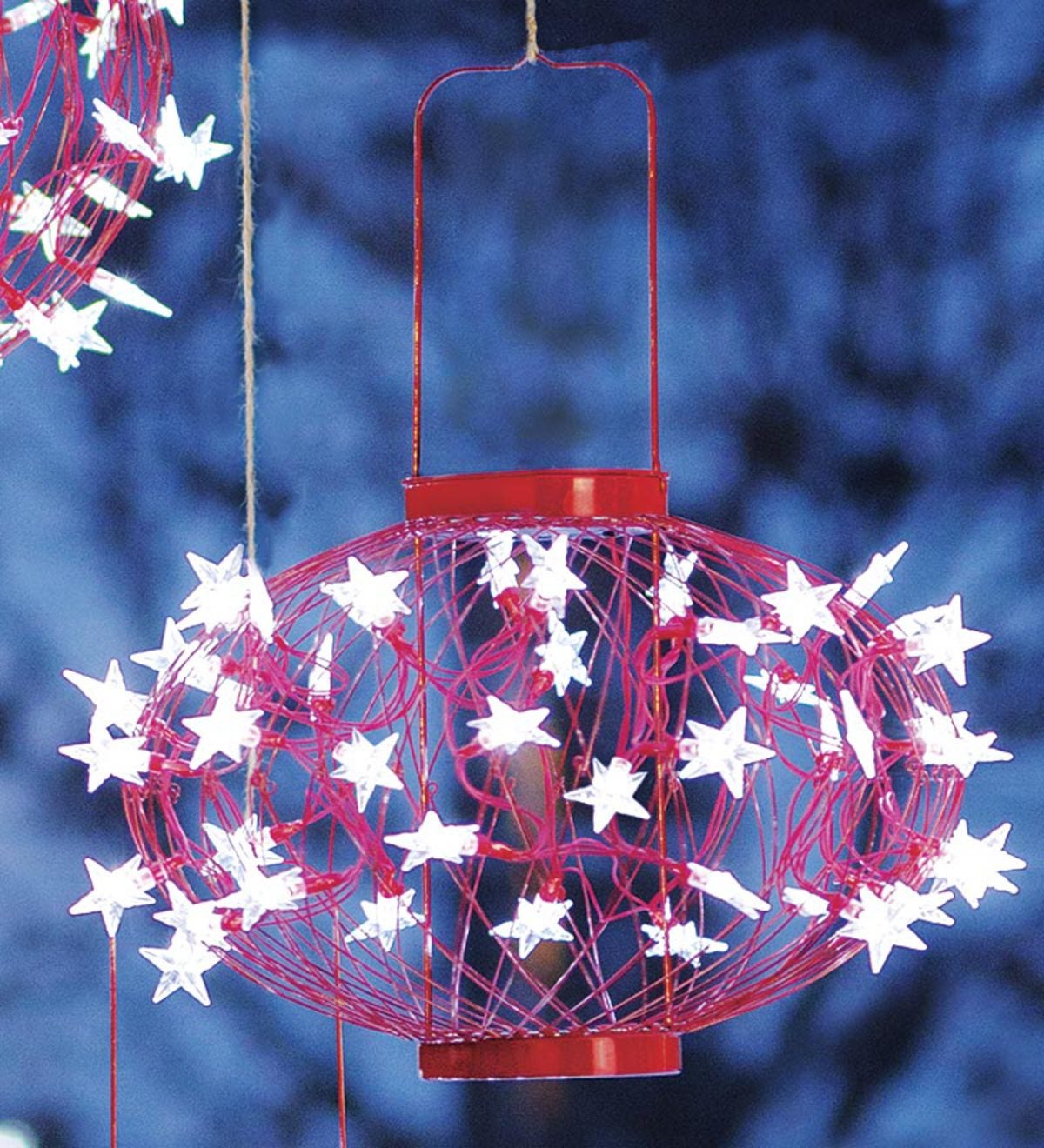 Set Of 3 Red Solar Star Lanterns, 1 Large, 2 Small | PlowHearth